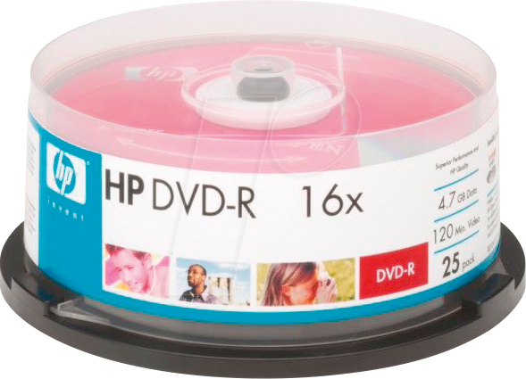 4710212130568 - HP DME00024 - DVD-R 47GB 120Min 25-er Cakebox