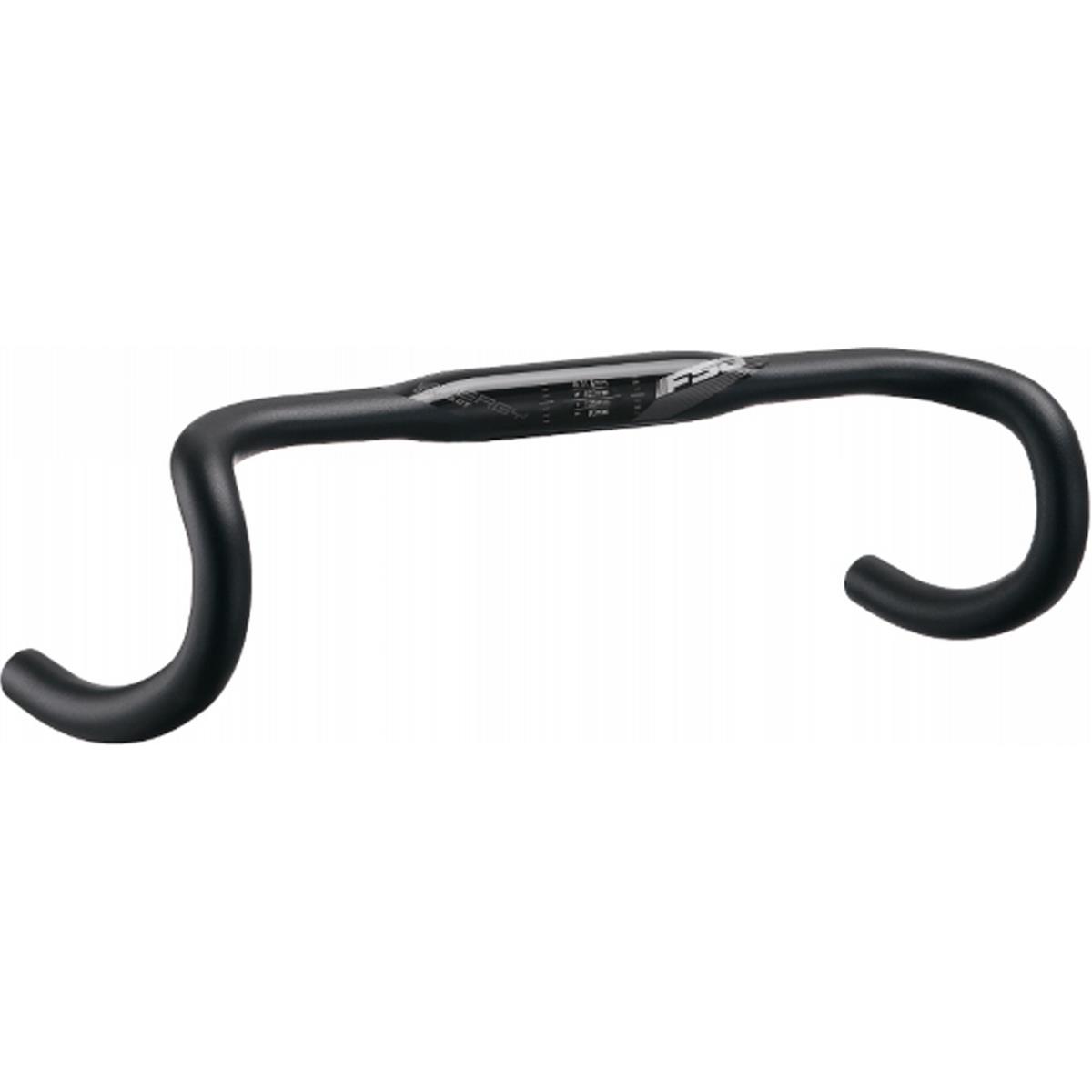 4710243909973 - Lenkerbiegung Fahrrad Straße 400mm aus mattem Schwarz Aluminium mit integriertem Kabeldurchlass
