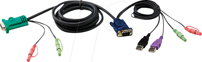 4710423773875 - ATEN 2L-5303UU - KVM Kabel VGA USB Audio 3 m