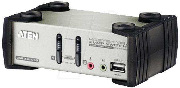 4710423775060 - ATEN MasterView CS1732B KVMP Switch - KVM- Audio- USB-Switch - 2 x KVM Audio USB - 1 lokaler Benutzer - Desktop