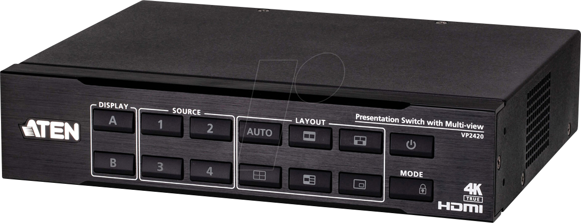 4710469348907 - ATEN VP2420 - 4x2 HDMI Matrix Switch