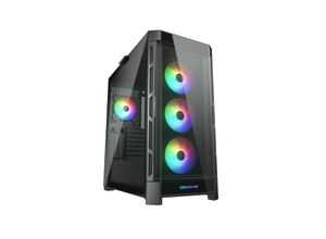 4710483775253 - COUGAR PC-Gehäuse DUOFACE PRO RGB Mid Tower Schwarz Computergehäuse schwarz Computer-Gehäuse