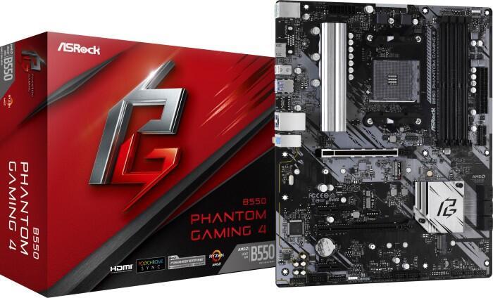 4710483931499 - B550 Phantom Gaming 4 Mainboard Sockel (PC) AMD AM4 Formfaktor (Details) ATX Mainboard-Chipsatz AMD® B550 4710483931499 - B550 Phantom Gaming 4 Mainboard Sockel (PC) AMD AM4 Formfaktor (Details) ATX Mainboard-Chipsatz AMD® B550