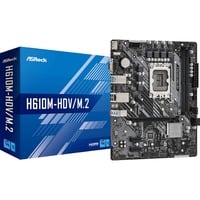 4710483936517 - H610M-HDV M2 - motherboard - micro ATX - LGA1700 Socket - H610 Mainboard - Intel H610 - Intel LGA1700 socket - DDR4 RAM - Micro-ATX