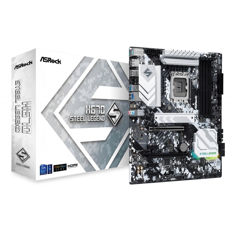 4710483936562 - H670 Steel Legend Mainboard Sockel (PC) Intel® 1700 Formfaktor (Details) ATX Mainboard-Chipsatz Intel® H670