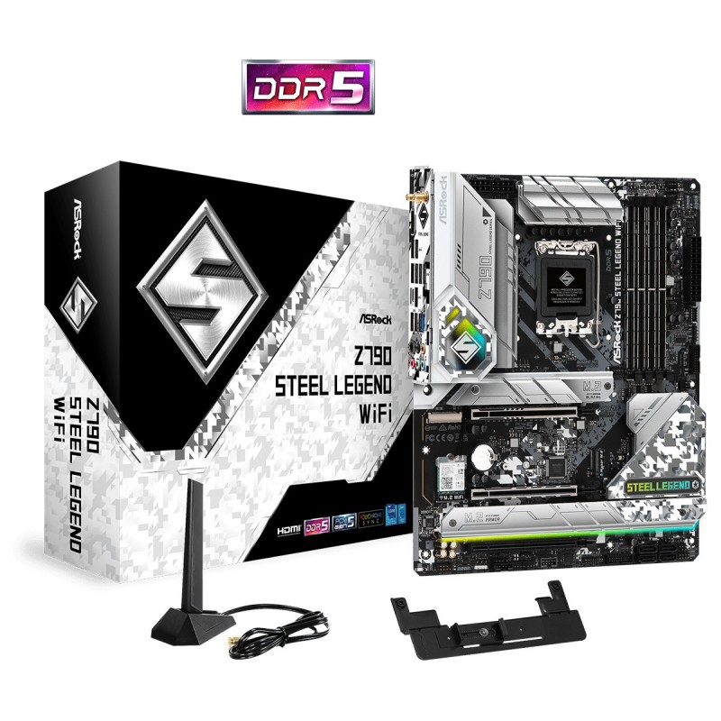 4710483940859 - Z790 Steel Legend WiFi - motherboard - ATX - LGA1700 Socket - Z790 Mainboard - Intel Z790 - Intel LGA1700 socket - DDR5 RAM - ATX