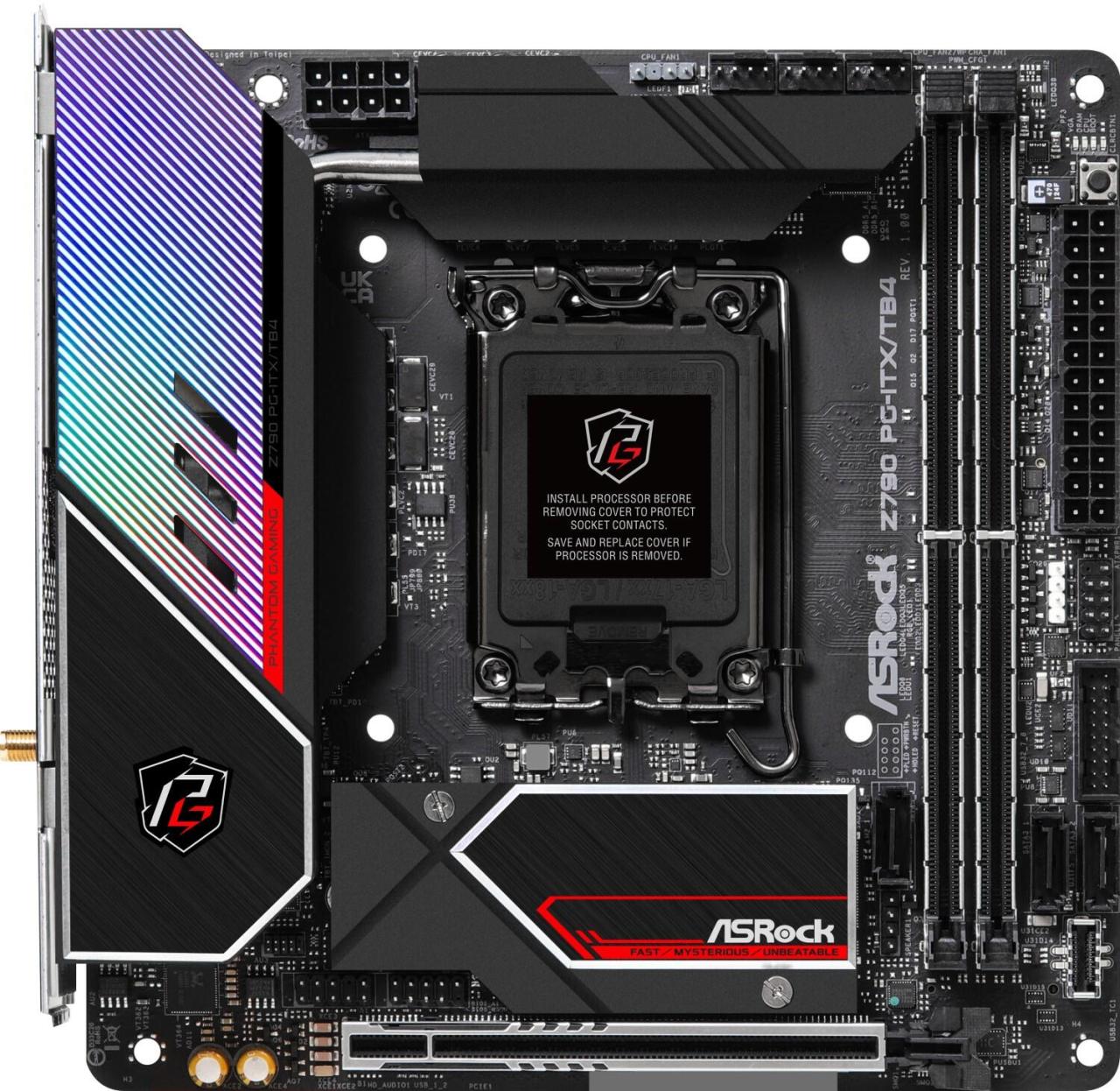 4710483941108 - Z790 PG-ITX TB4 - motherboard - mini ITX - LGA1700 Socket - Z790 Mainboard - Intel Z790 - Intel LGA1700 socket - DDR5 RAM - Mini-ITX