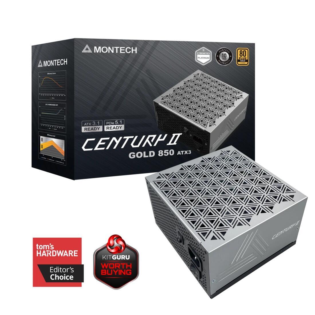 4710562747263 - 0 Montech Netzteil Century II 850W 80+ Gold ATX 31 Silber