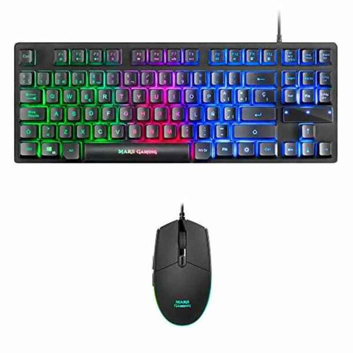 4710562755442 - Tastatur und Gaming Maus MCPTKLES 3200 dpi RGB Schwarz Qwerty Spanisch 4710562755442 - Tastatur und Gaming Maus MCPTKLES 3200 dpi RGB Schwarz Qwerty Spanisch