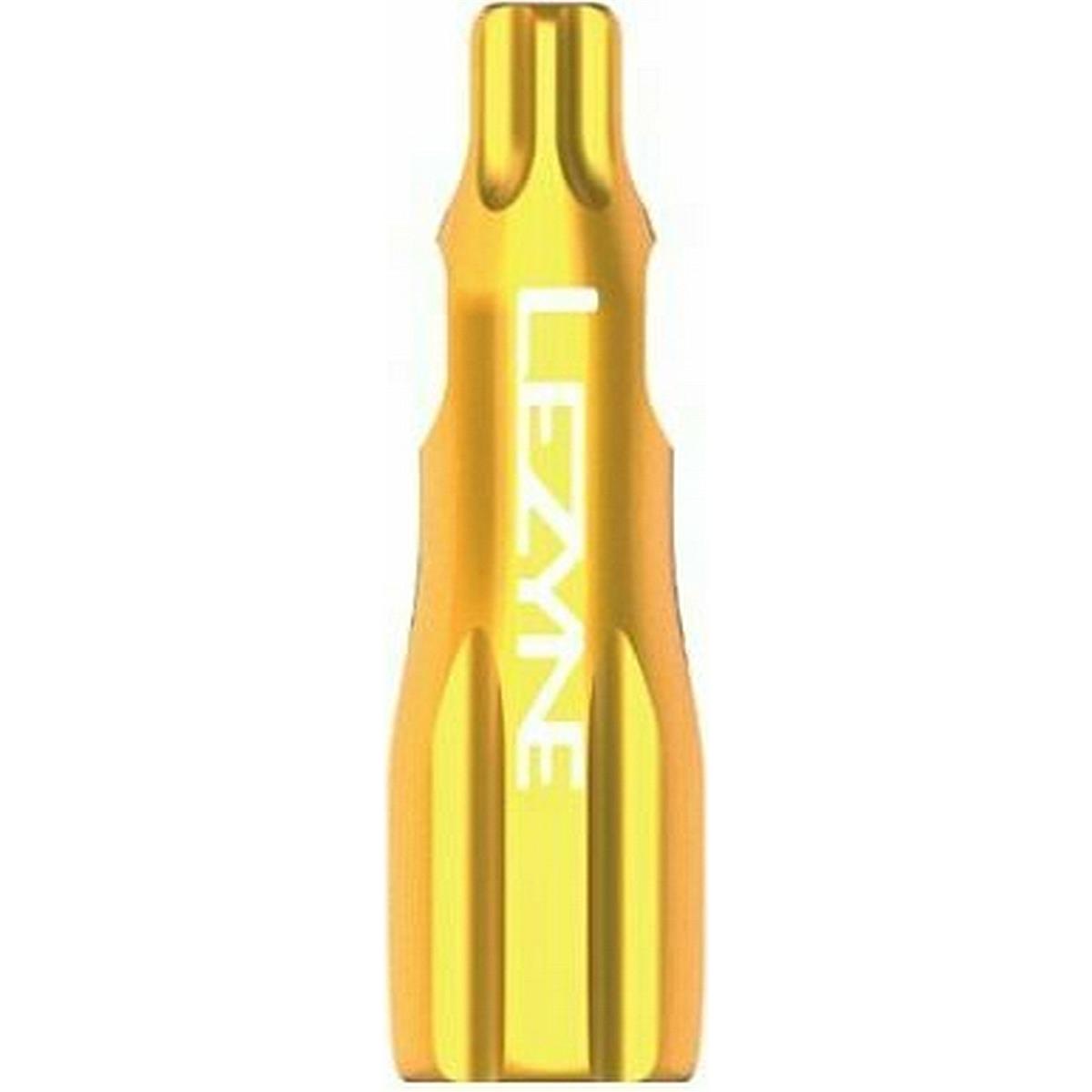 4710582543616 - Lezyne CNC Ventilkappen aus Aluminium in Gold mit integriertem Torx T25