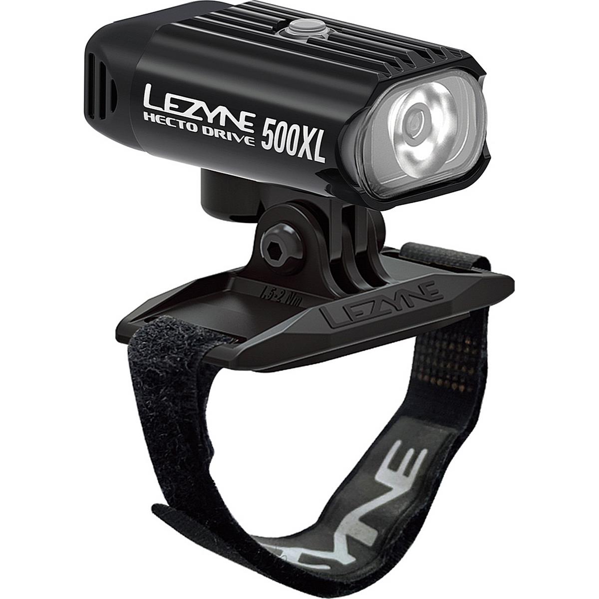 4710582549199 - Lezyne Hecto Drive 500 XL Helm Schwarz-Weiß Glänzend mit 500 Lumen Licht