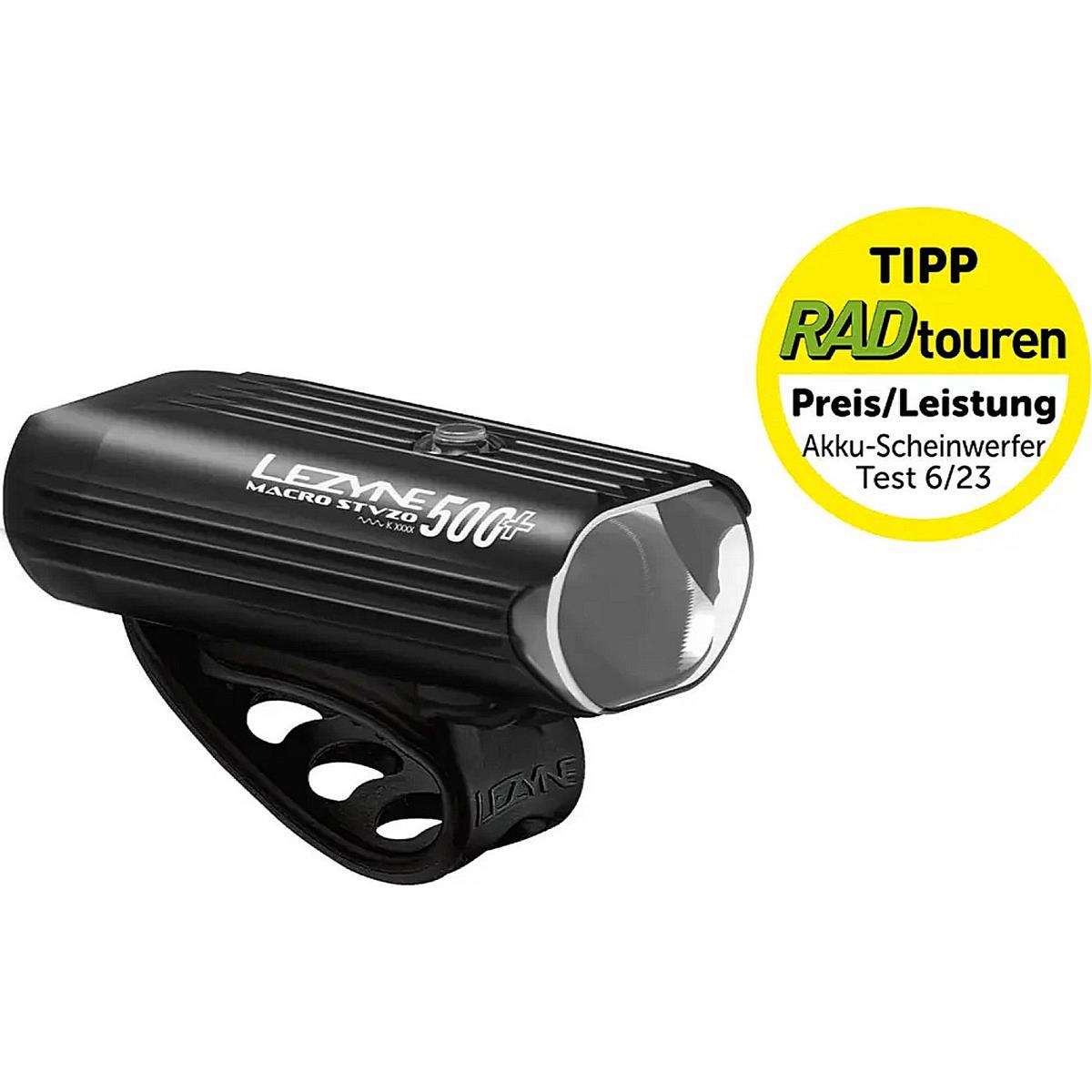 4710582551680 - Lezyne Macro STVZO 500+ Fahrrad Vorderlicht 500 Lumen Schwarz