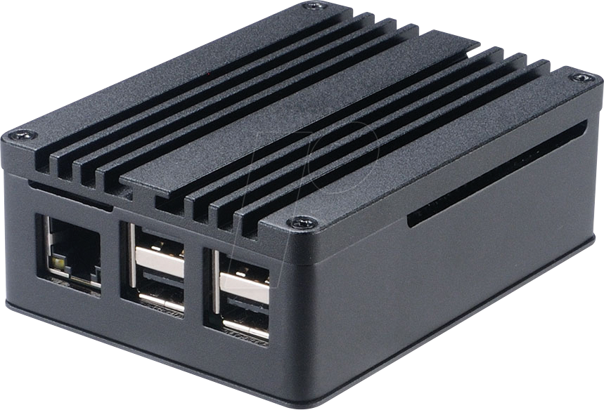 4710614538191 - RPIC RA03-M1B - Gehäuse für Raspberry Pi 3B 3B+ Alu schwarz 4710614538191 - RPIC RA03-M1B - Gehäuse für Raspberry Pi 3B 3B+ Alu schwarz