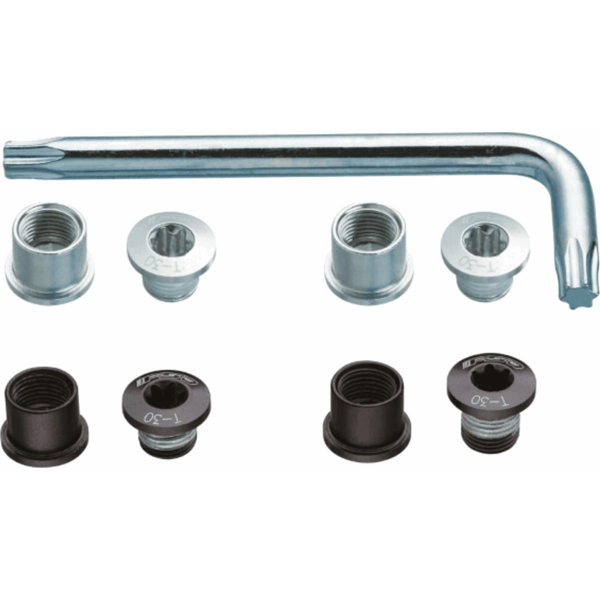 4710945514635 - Kit Kettenblatt Schrauben Schwarz T30 5mm 10 Stück für Kurbelgarnitur MTB 4710945514635 - Kit Kettenblatt Schrauben Schwarz T30 5mm 10 Stück für Kurbelgarnitur MTB