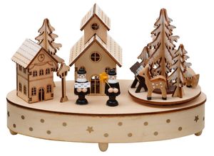 4710977225288 - Weihnachtsdorf HOME AFFAIRE Weihnachtsdeko Weihnachtsdörfer Gr B H T 22 cm x 14 cm x 11 cm beige (natur) Spieluhr Weihnachtsbeleuchtung Weihnachtsdekoration Weitere Weihnachtsdeko Spieluhren mit Musikwerk