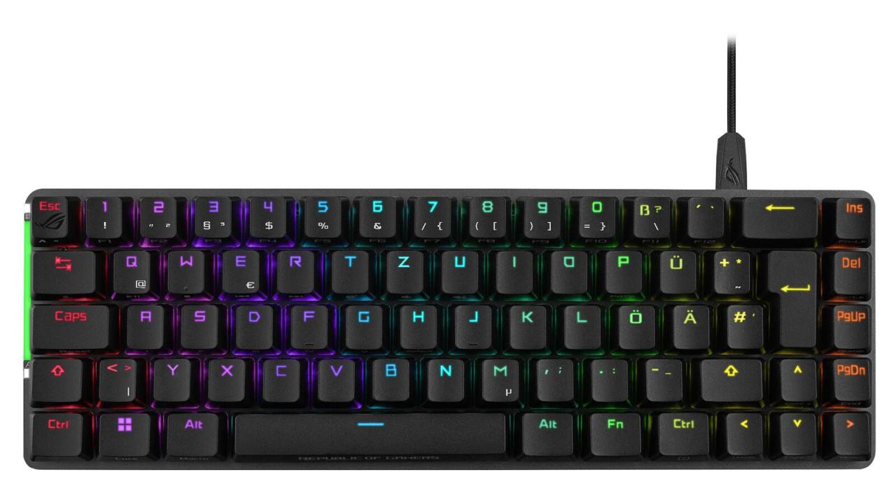 4711081027393 - ASUS ROG Falchion - Tastatur - Hintergrundbeleuchtung - kabellos - USB 24 GHz - Deutsch