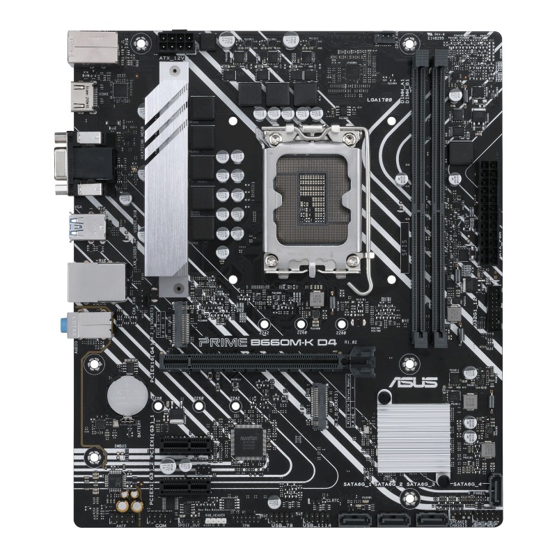 4711081511830 - ASUS PRIME B660M-K D4 Mainboard - Intel B660 - Intel LGA1700 socket - DDR4 RAM - Micro-ATX