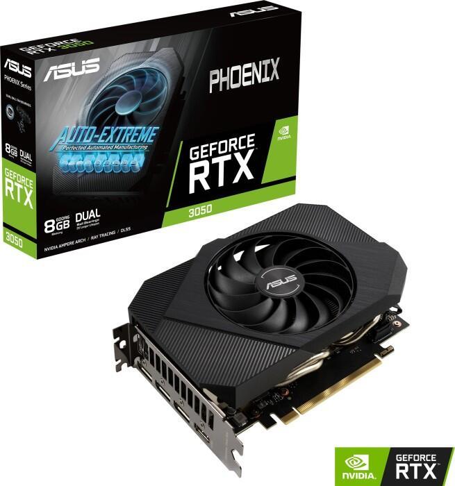 4711081645221 - ASUS Phoenix PH-RTX3050-8G - GeForce RTX 3050 - 8 GB - GDDR6 - 128 Bit - 7680 x 4320 Pixel - PCI Express 40