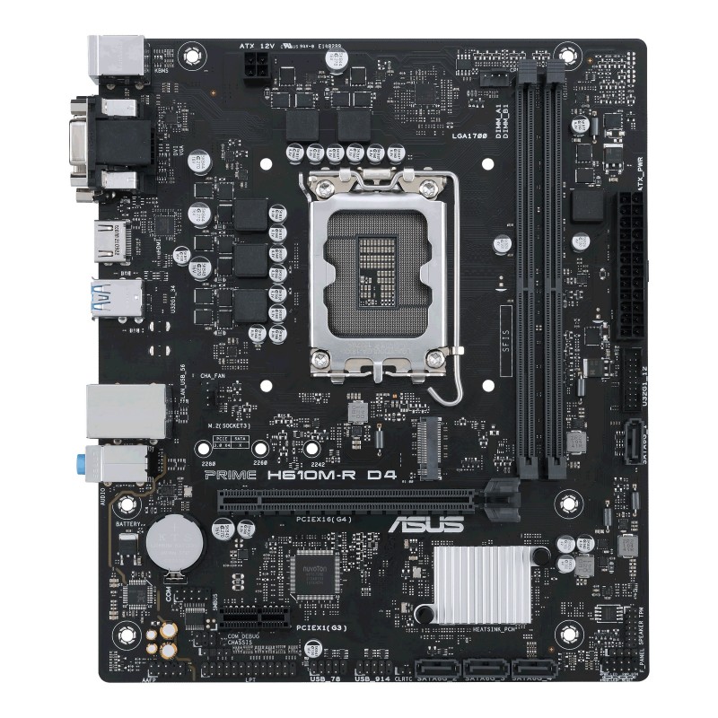 4711081758372 - PRIME H610M-R D4 Mainboard Sockel (PC) Intel® 1700 Formfaktor (Details) Micro-ATX Mainboard-Chipsatz Intel® H610