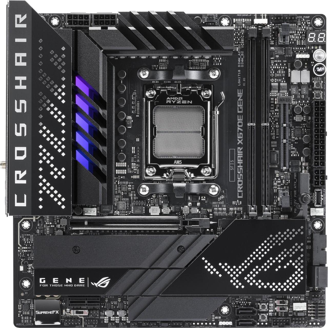 4711081894537 - ROG CROSSHAIR X670E GENE Mainboard Sockel (PC) AMD AM5 Formfaktor (Details) Micro-ATX Mainboard-Chipsatz AMD® X670