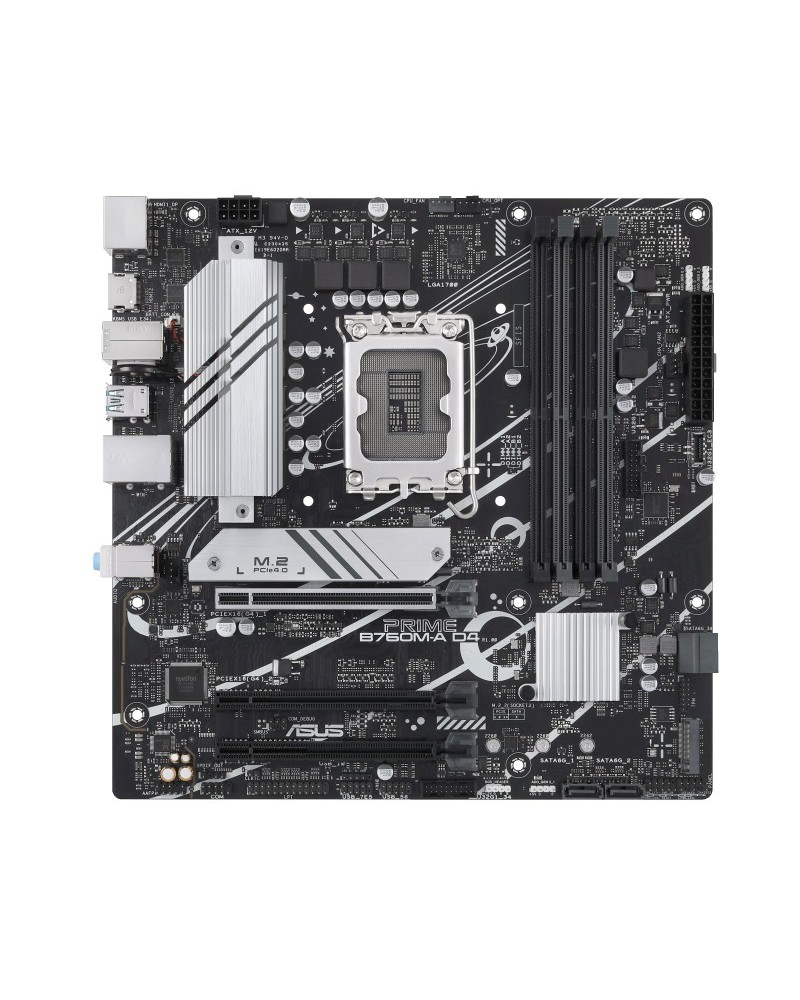 4711081984061 - ASUS PRIME B760M-A D4-CSM (V2) Mainboard - Intel B760 - Intel LGA1700 socket - DDR4 RAM - Micro-ATX