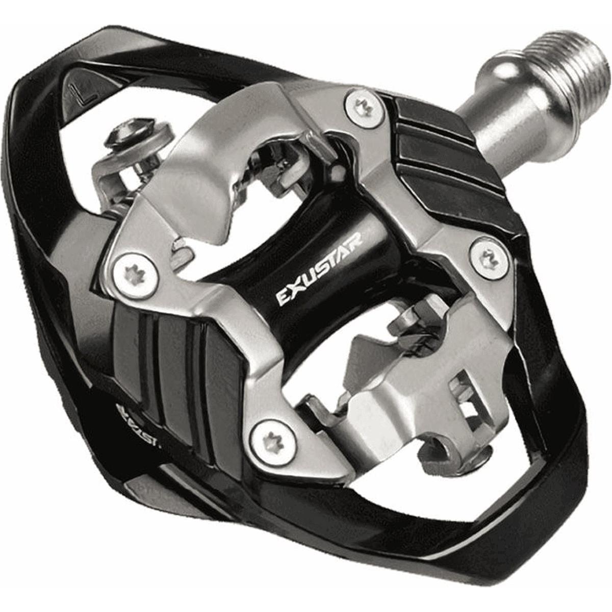 4711110483695 - EXUSTAR E-PM242 MTB Pedal in Schwarz Aluminium SPD-kompatibel 89x99mm 400g