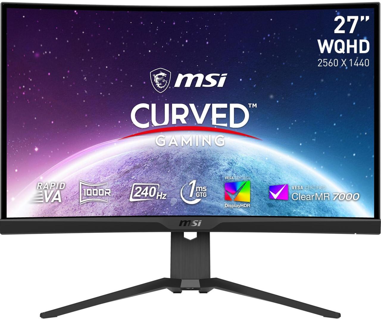 4711377122474 - 27 MAG 275CQRXFDE - 2560x1440 - 240Hz - Rapid VA - DisplayHDR400 - 1 ms - Bildschirm