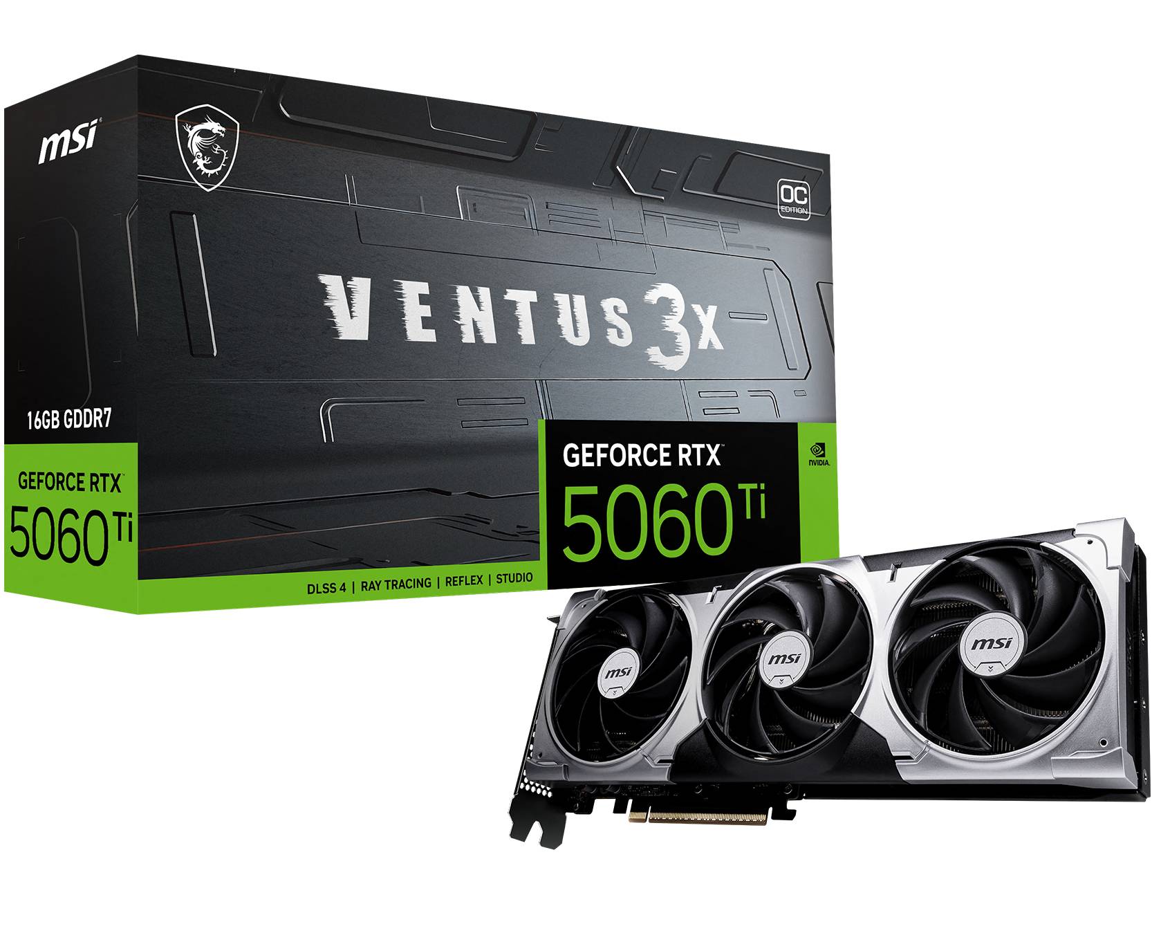 4711377337618 - GeForce RTX 5060 Ti VENTUS 3X OC - 16GB GDDR7 RAM - Grafikkarte 4711377337618 - GeForce RTX 5060 Ti VENTUS 3X OC - 16GB GDDR7 RAM - Grafikkarte