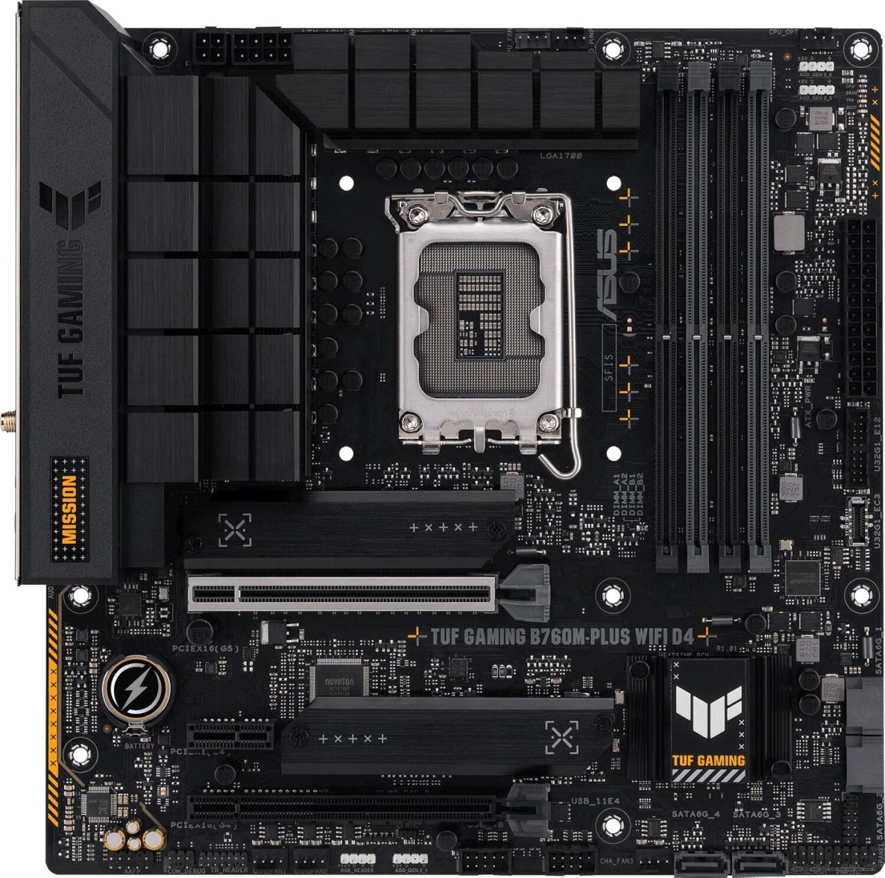4711387004456 - TUF GAMING B760M-PLUS WIFI D4 Mainboard Sockel (PC) Intel® 1700 Formfaktor (Details) Micro-ATX Mainboard-Chipsatz Intel® B760