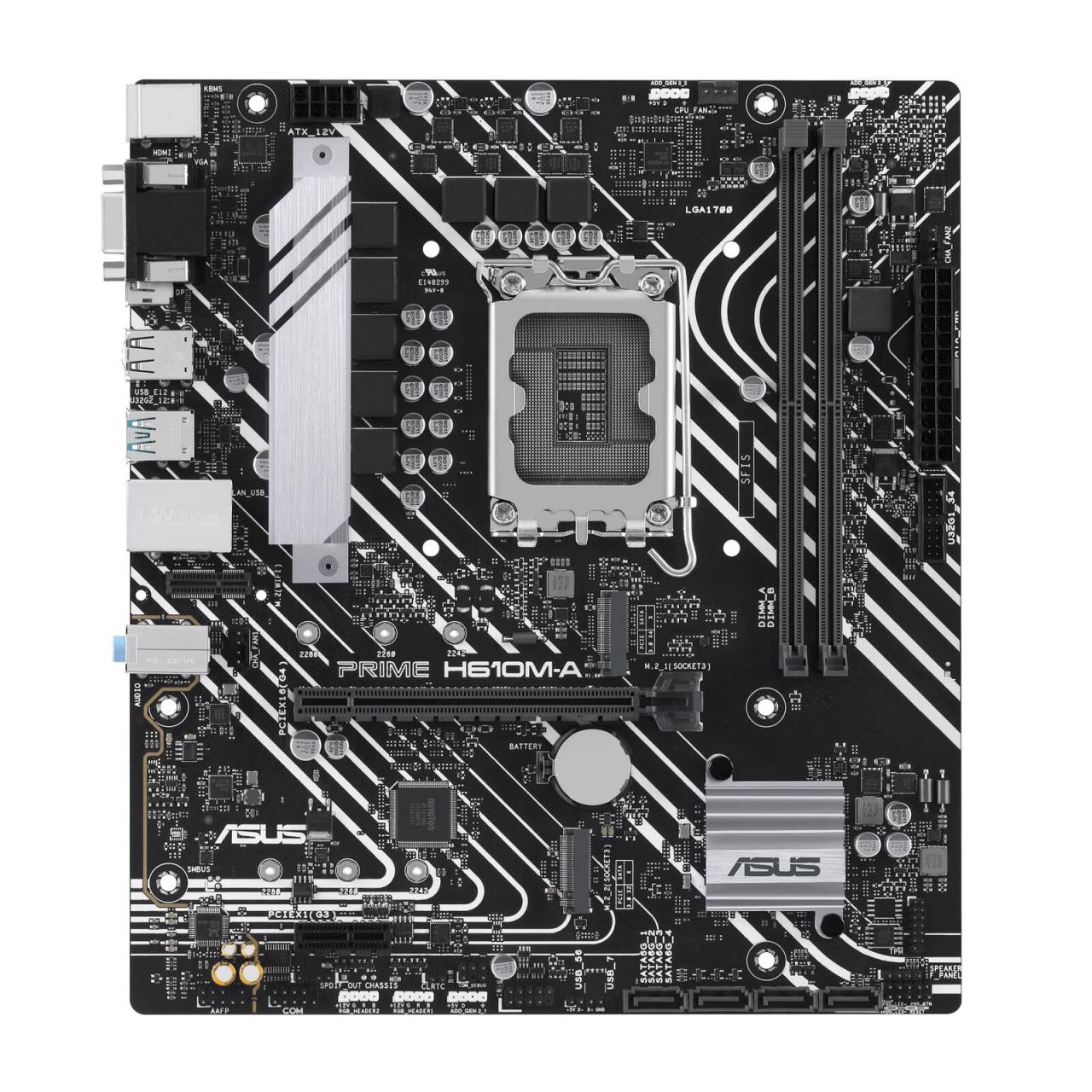 4711387293911 - ASUS PRIME H610M-A-CSM Mainboard - Intel H610 - Intel LGA1700 socket - DDR5 RAM - Micro-ATX