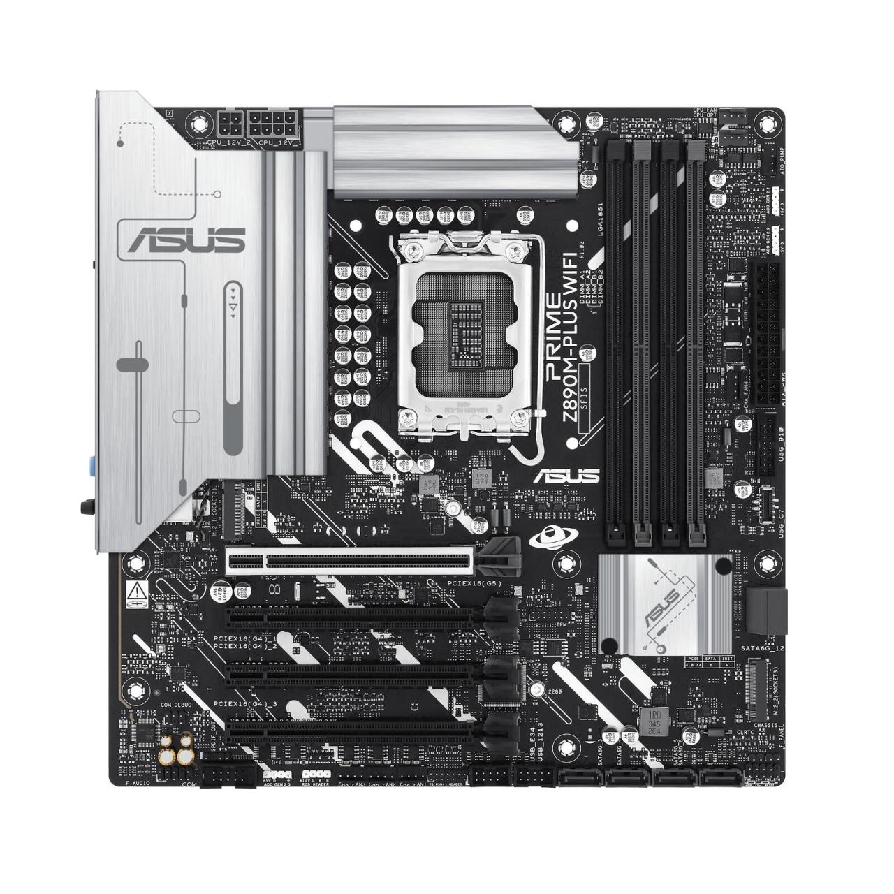 4711387755419 - ASUS PRIME Z890M-PLUS WIFI Mainboard - Intel Z890 - Intel LGA1851 socket - DDR5 RAM - Micro-ATX