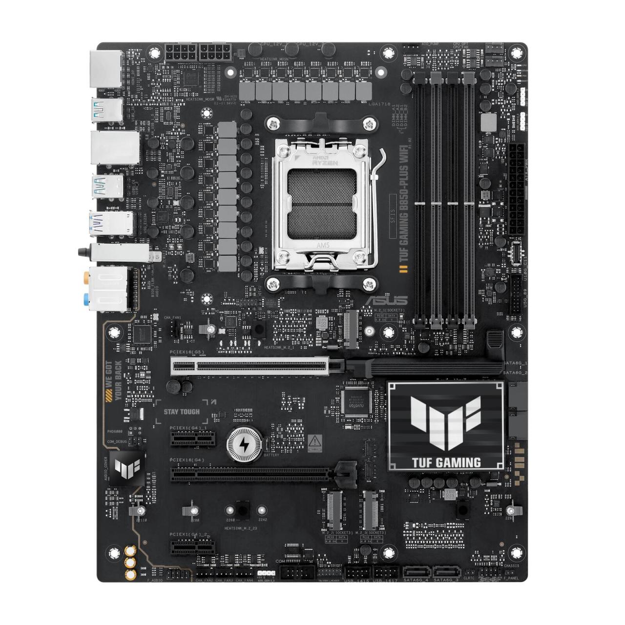 4711387781609 - ASUS TUF GAMING B850-PLUS WIFI Mainboard - AMD B850 - AMD AM5 socket - DDR5 RAM - ATX