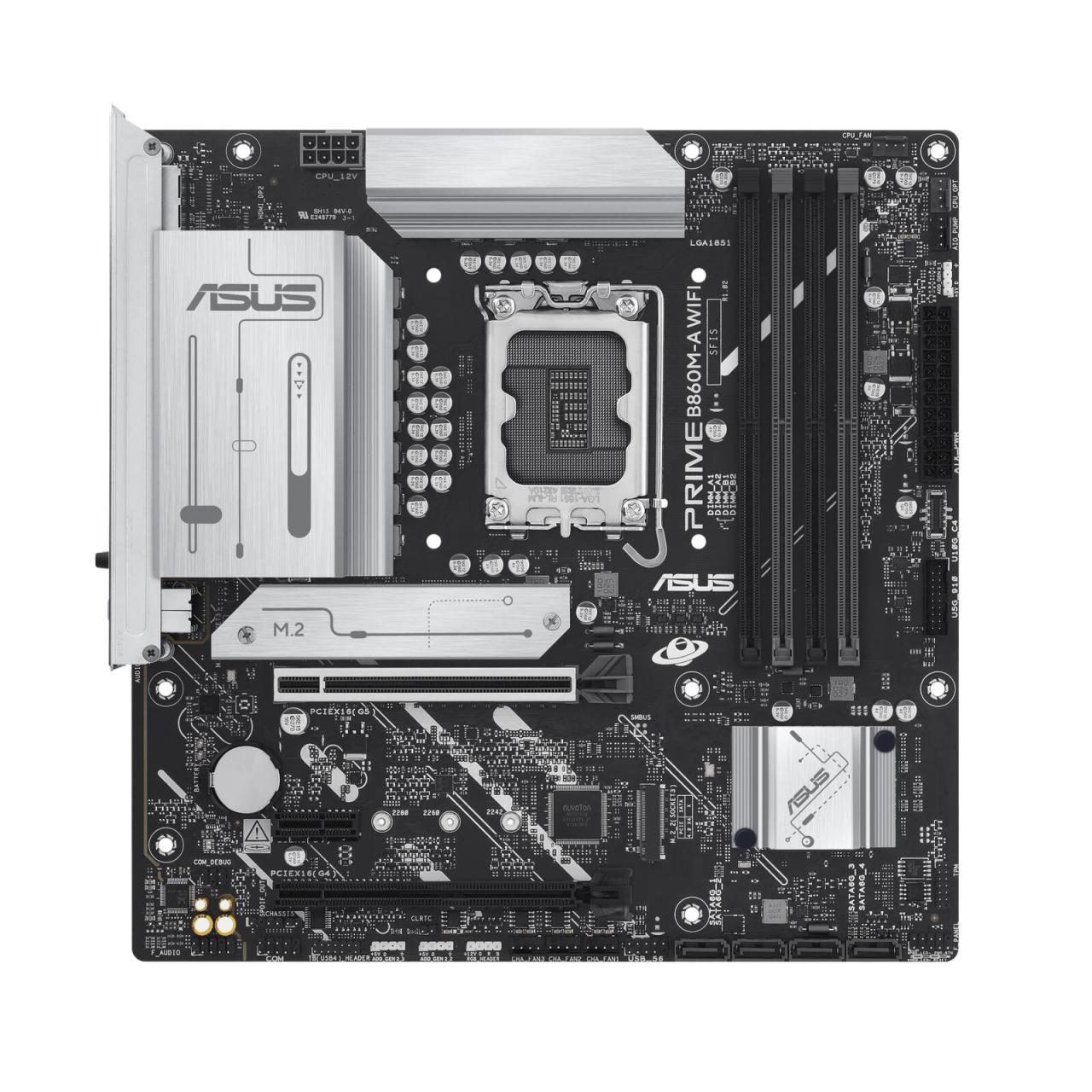 4711387806289 - ASUS PRIME B860M-A WIFI Mainboard - Intel B860 - Intel LGA1851 socket - DDR5 RAM - Micro-ATX