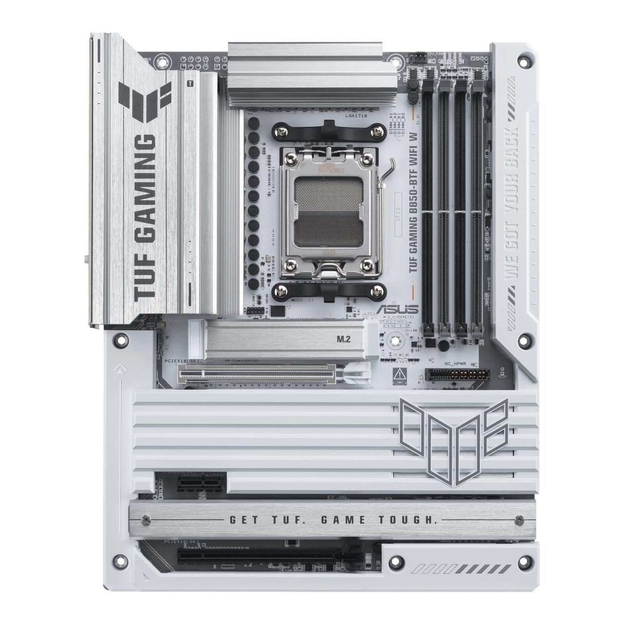 4711387941874 - ASUS TUF GAMING B850-BTF WIFI WHITE Mainboard - AMD B850 - AMD AM5 socket - DDR5 RAM - ATX (BTF Standard)