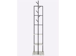 4711401110026 - Garderobenständer HEINE HOME schwarz (schwarz grau) B40cm H182cm T40cm Metall Metall Garderobenständer