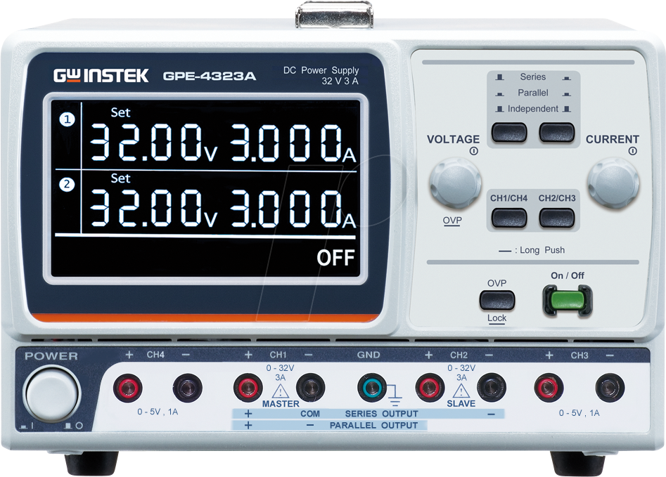 4711458122928 - GPE-4323A - Labornetzgerät 212 W 0 - 32 V 0 - 3 A 4 Kanal DC