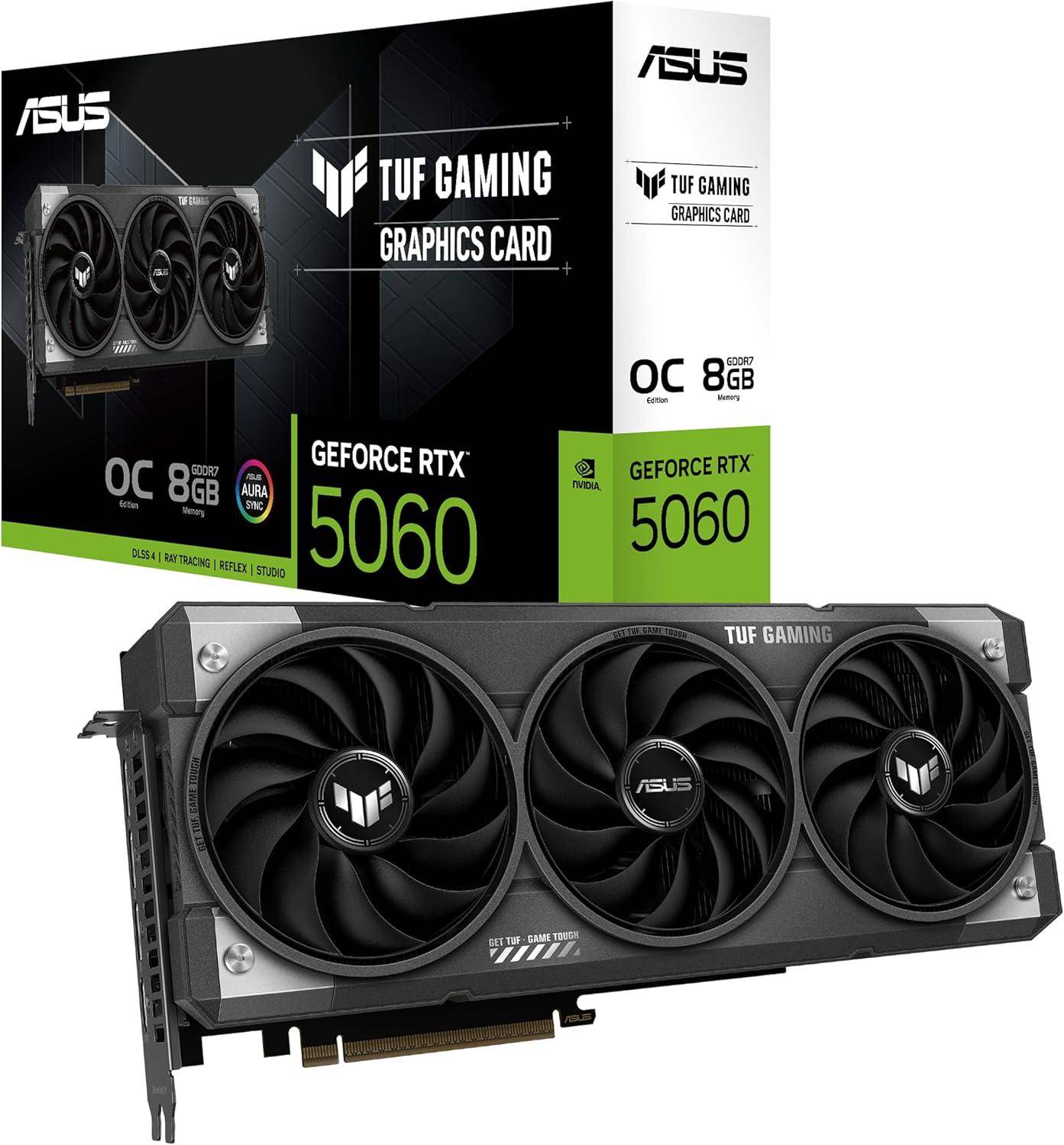 4711636058179 - ASUS GeForce RTX 5060 TUF OC - 8GB GDDR7 RAM - Grafikkarte 4711636058179 - ASUS GeForce RTX 5060 TUF OC - 8GB GDDR7 RAM - Grafikkarte