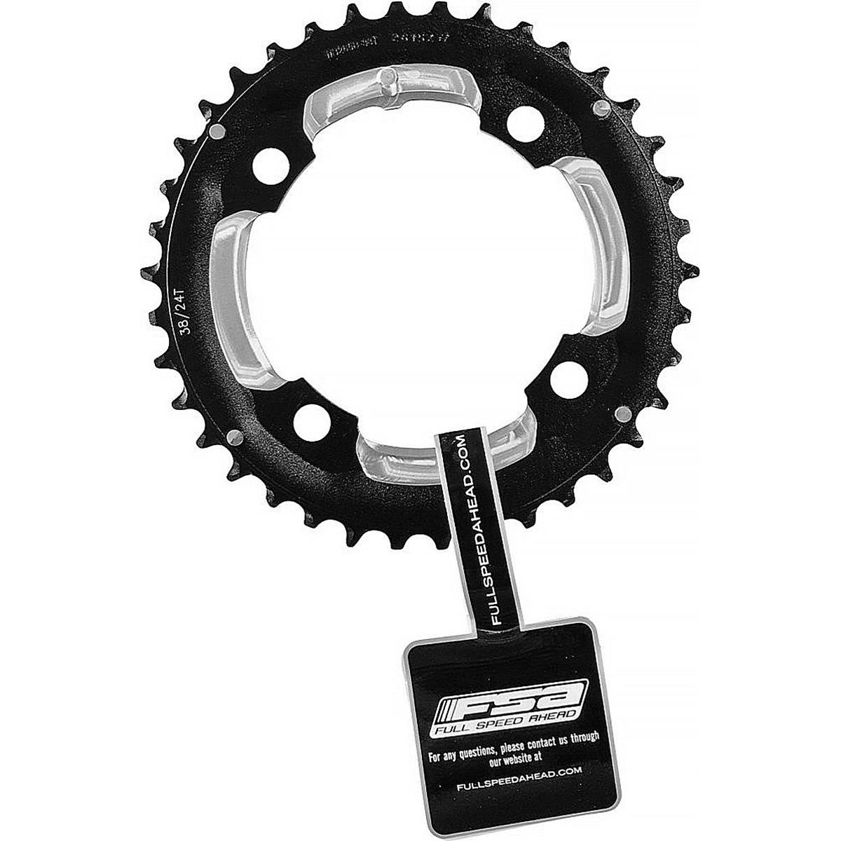 4712010055838 - MTB Kettenblatt 38T 10V FSA Schwarz Kompatibel mit Shimano SRAM 104mm 4-Loch