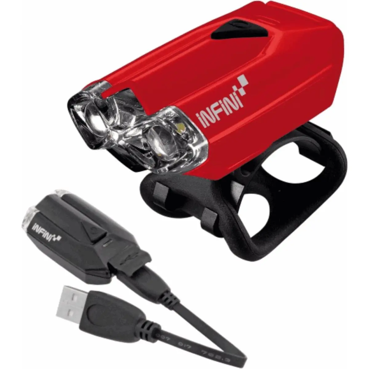 4712123261195 - Wiederaufladbares INFINI LAVA 2 LED 80 Lumen USB Rot Fahrradlicht