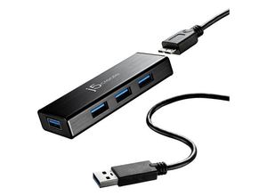 4712795080278 - j5create JUH340-N 4 Port USB 32 Gen 1-Hub (USB 30) Schwarz