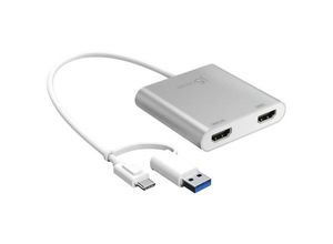 4712795086416 - j5create JCA365 USB-C®   USB 32 Gen 1 (USB 30) Adapter [1x USB-C® USB 32 Gen 1 (USB 30) - 2x HDMI®] Silber 02 m