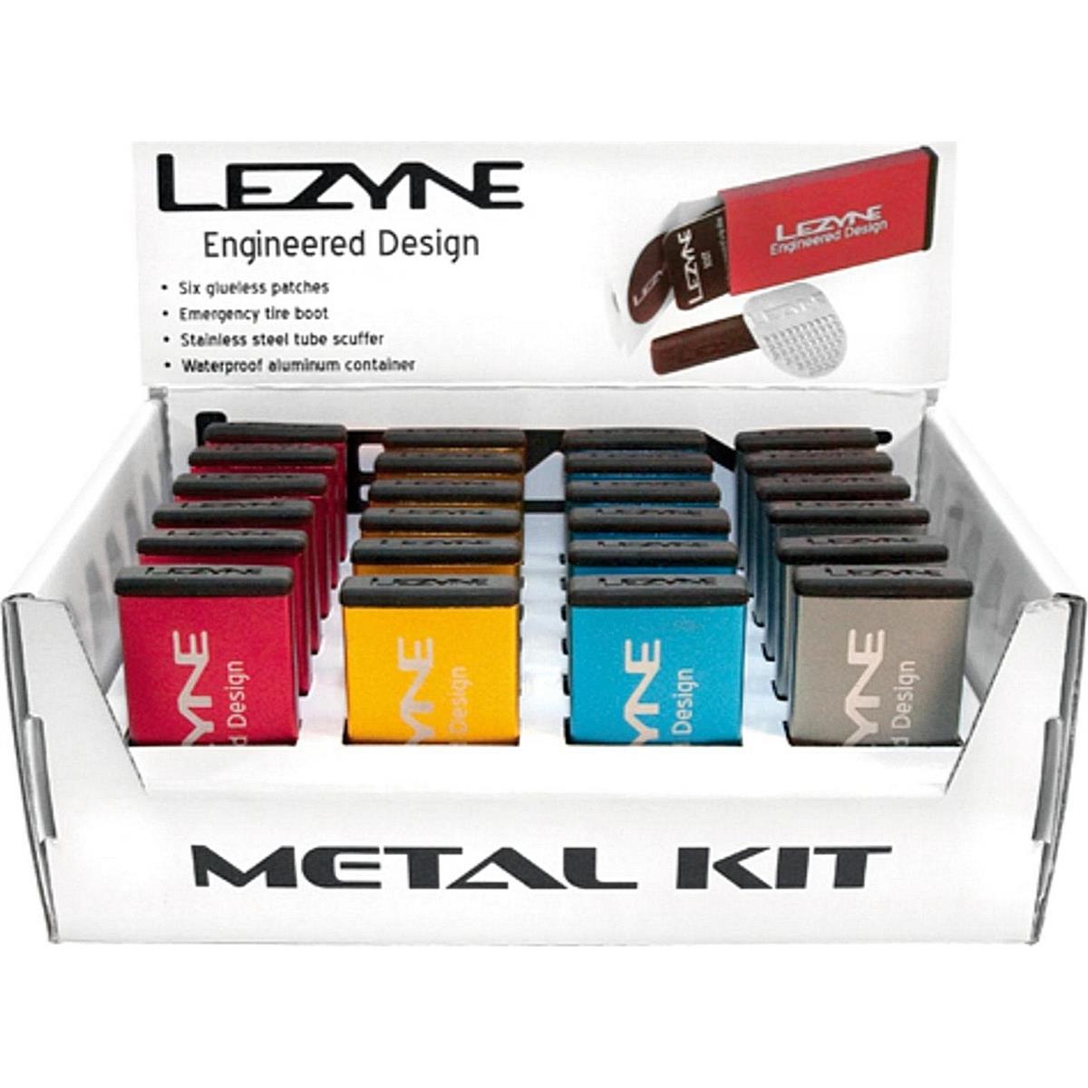 4712805975358 - Lezyne Metall Reparaturset - 24 Teile Box für Radfahrer