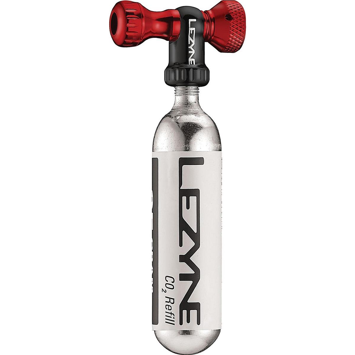 4712805990115 - Lezyne CO2 Pumpe Kontroll Drive CNC Rot Glänzend 16g - Hochwertiger Aluminium Emitter