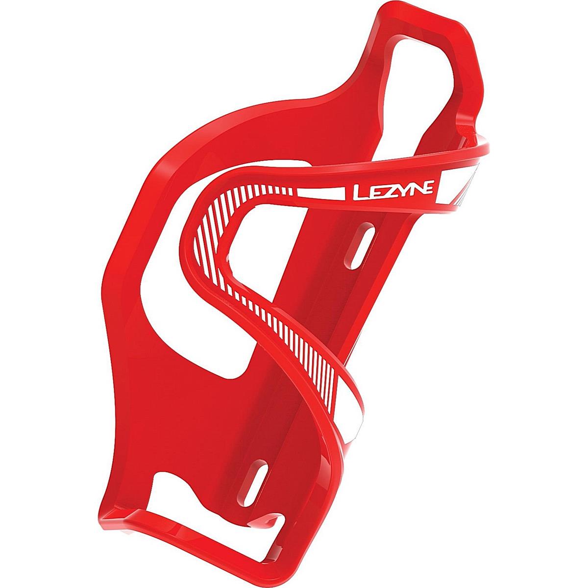 4712805990559 - Lezyne Flow Cage E SL-L Trinkflaschenhalter Rot - Linke Seitenladung