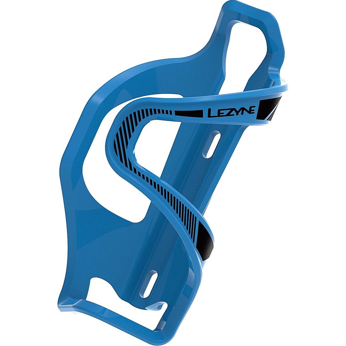 4712805990566 - Lezyne Flaschenhalter Flow Cage SL-L Blau - Linke Seitenladung