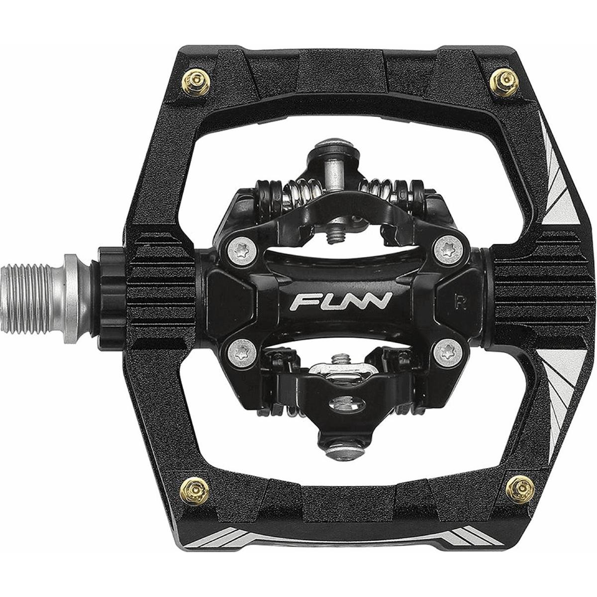 4712931187915 - Ripper SPD Pedal Doppio Uso in Aluminium 6061 CNC Schwarz Gold 93x100x21mm