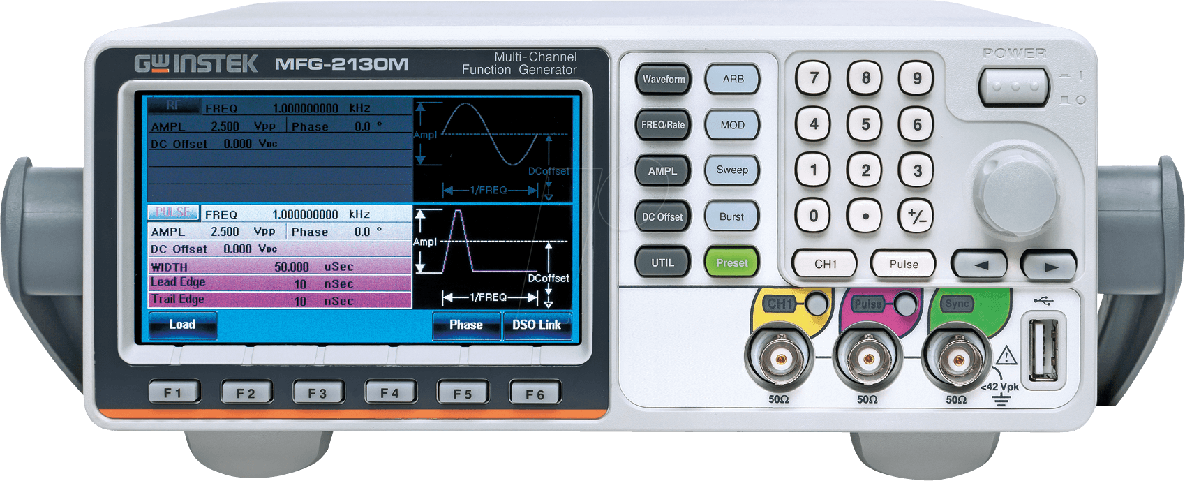 4713008670217 - MFG-2130M - Funktionsgenerator arbiträr 1 Kanal 1 µHz … 30 MHz