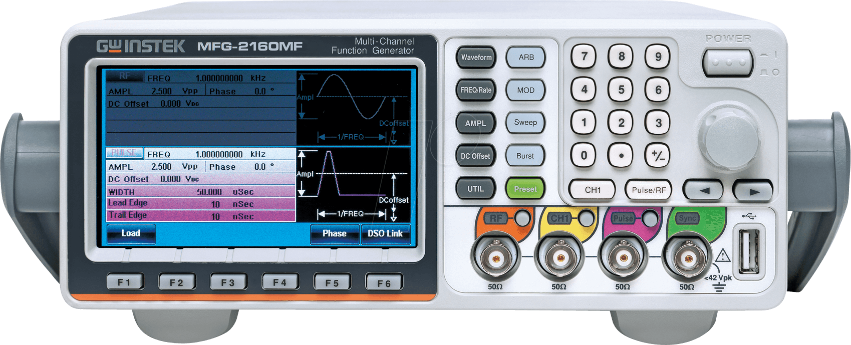 4713008670224 - MFG-2160MF - Funktionsgenerator arbiträr 1 Kanal 60 MHz RF 160 MHz