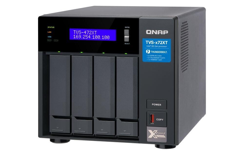 4713213519318 - QNAP TurboVideoStation TVS-472XT-i3-4G 4 Einschübe NAS-Server Leergehäuse (TVS-472XT-i3-4G)