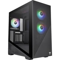 4713227525718 - CA-1S4-00M1WN-00 Midi-Tower PC-Gehäuse Schwarz 3 Vorinstallierte LED Lüfter LCS Kompatibel Seitenfenster Für DIY Wasserkühlung geeignet Für AIO